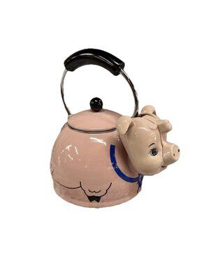 Vintage Kamenstein Vintage Whistling Pink Pig Teapot - Hard To Find -